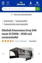 Obelink Panorama Grey 240 caravanluifel maat 15, Caravans en Kamperen, Voortenten en Luifels, Ophalen, Nieuw