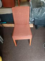 4 mooie Lloyd Loom stoelen kersen kleur., Ophalen, Overige kleuren, Neutraal, Riet of Rotan