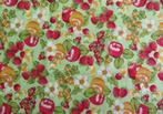 Retro Quilt, Naai, Knutsel stof nr 3134 fruit motief, Hobby en Vrije tijd, Stoffen en Lappen, Nieuw, Ophalen of Verzenden, 30 tot 120 cm