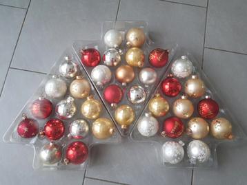 36 glazen kerstballen zie omschrijving!  beschikbaar voor biedingen