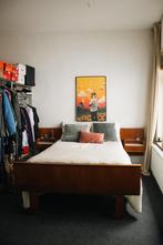 Vintage houten ledikant, Huis en Inrichting, Slaapkamer | Bedden, Ophalen, Gebruikt, Bruin, Vintage