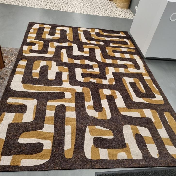 Louis de Poortere Ecorugs vloerkleed Kuba bruin 240x340, Huis en Inrichting, Stoffering | Tapijten en Kleden, Zo goed als nieuw