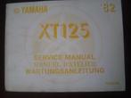 Yamaha XT125 1982 motorcycle service manual XT 125, Motoren, Ophalen of Verzenden, Yamaha