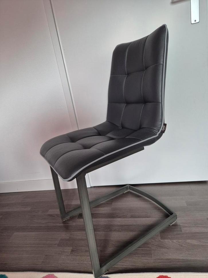 8x eetkamerstoelen Henders & Hazel antraciet, Huis en Inrichting, Stoelen, Vijf, Zes of meer stoelen, Grijs, Ophalen