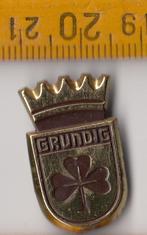 Grundig Vintage Radio embleem logo schildje, Antiek en Kunst, Antiek | Tv's en Audio, Ophalen of Verzenden