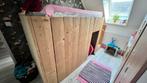 Steigerhouten Hoogslaper met Hutje - 90x200 Matras, Ophalen, Gebruikt, Jongetje of Meisje