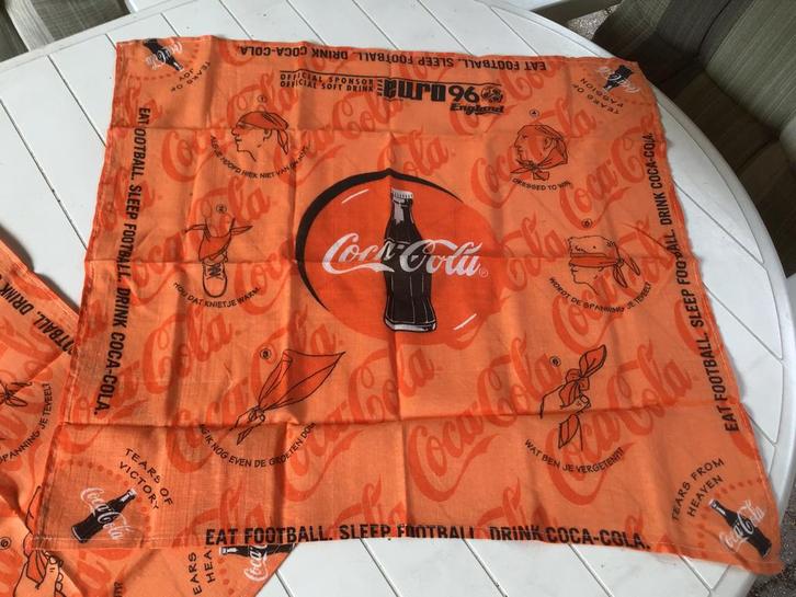 2 Coca Cola reklame doeken voetbal euro 96, nooit gebruikt., Verzamelen, Merken en Reclamevoorwerpen, Nieuw, Gebruiksvoorwerp