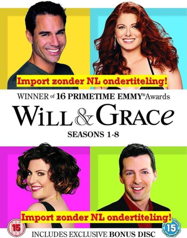 Will & Grace Seizoen 1t/m 4 compleet, Cd's en Dvd's, Dvd's | Overige Dvd's, Gebruikt, Boxset, Alle leeftijden, Ophalen of Verzenden
