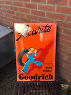 Goodrich banden emaille reclamebord, Ophalen, Gebruikt, Reclamebord