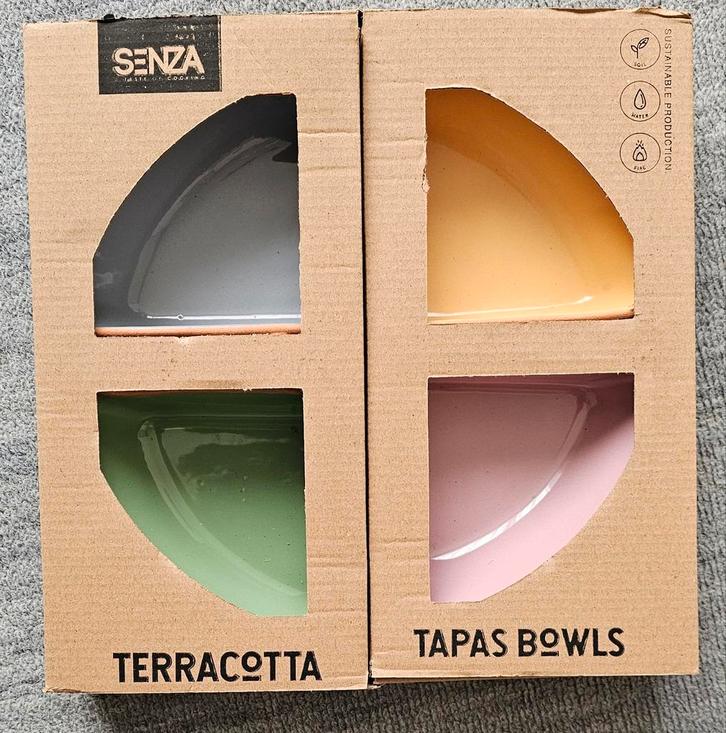 Senza Terracotta Tapas Schalen - Nieuw in doos!, Huis en Inrichting, Keuken | Keukenbenodigdheden, Nieuw, Ophalen of Verzenden