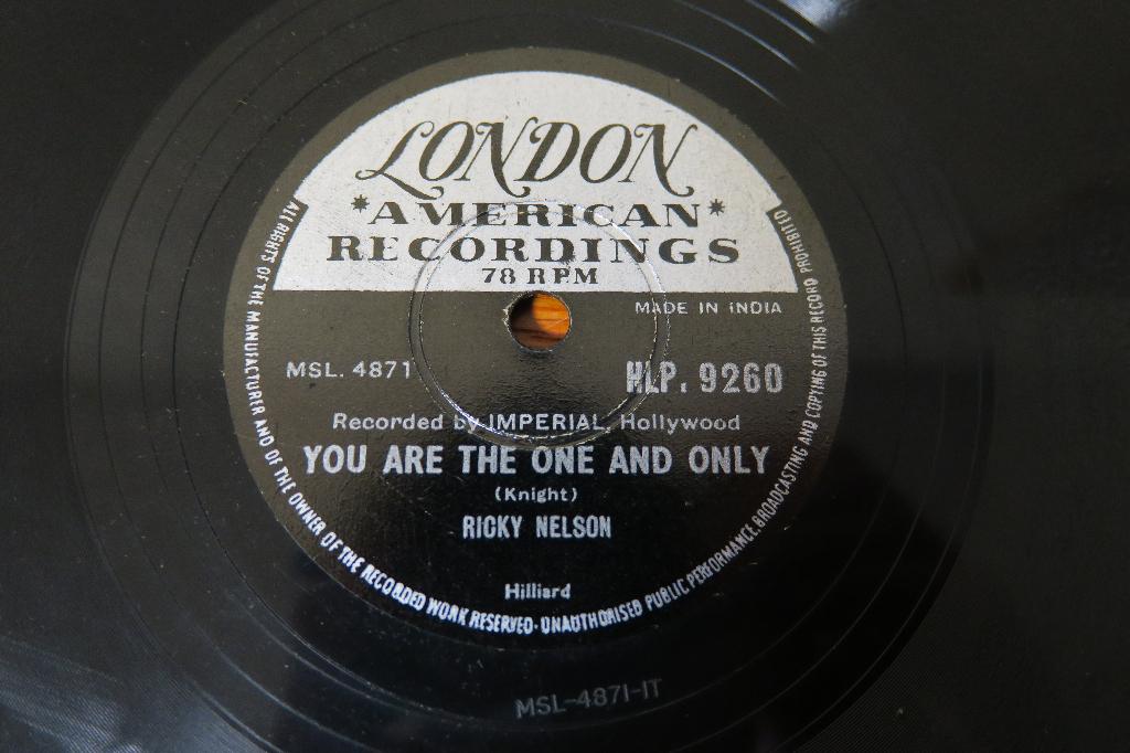 Ricky Nelson You Are The Only One 78 toeren 78rpm grammofoon, Ophalen of Verzenden, Gebruikt, 10 inch