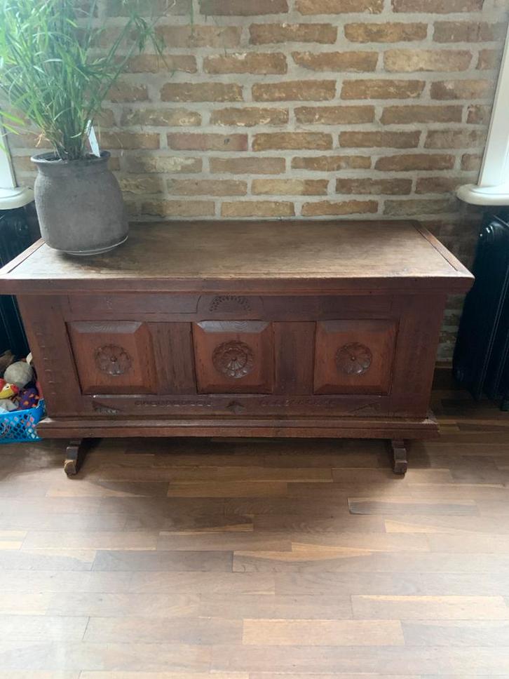 Antieke Dekenkist - Prachtige Opbergruimte, Huis en Inrichting, Kasten | Dressoirs, Gebruikt, 100 tot 150 cm, 50 tot 75 cm, Met klep(pen)