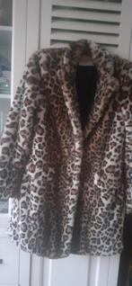 Fake fur panterprint jas, Kleding | Dames, Jassen | Winter, Ophalen of Verzenden, Zo goed als nieuw, Maat 38/40 (M), Bruin