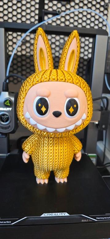 Labubu 3d geprint 36 cm goud beschikbaar voor biedingen