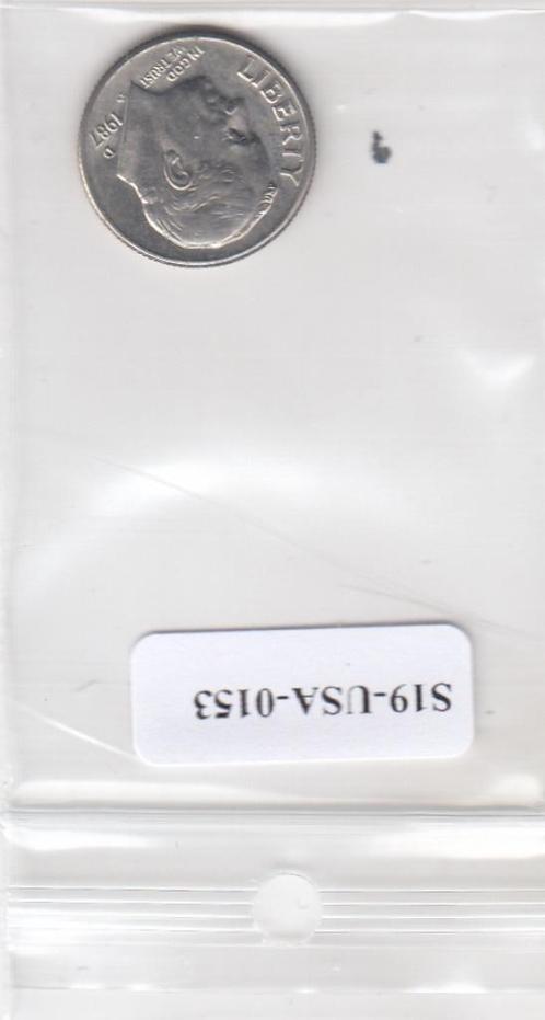 S19-USA-0153 Verenigde Staten 1 dime 1987 D KM# 195a VF Roos, Postzegels en Munten, Munten | Amerika, Noord-Amerika, Verzenden