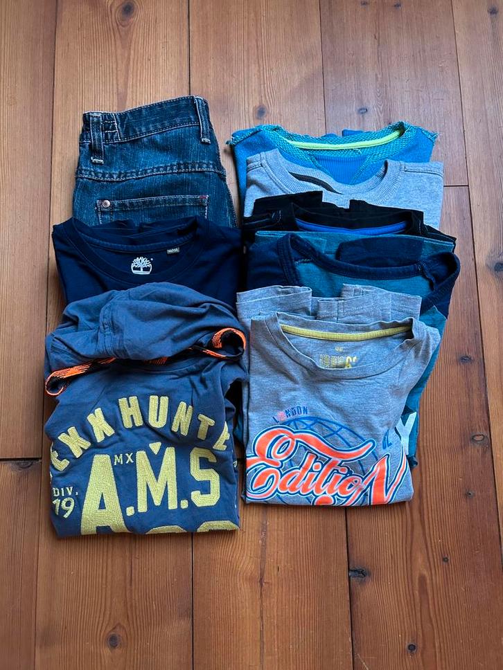 Kledingpakket jongen maat 134 longsleeves/sweaters/broek, Kinderen en Baby's, Kinderkleding | Kinder-kledingpakketten, Gebruikt