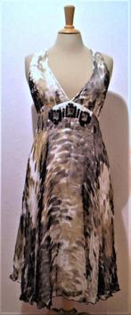 Boho/Ibiza geel/bruine maxi print dress! 38, Maat 38/40 (M), Bruin, Verzenden, Zo goed als nieuw