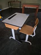 vintage schooltafeltje met stoel., Ophalen, Zo goed als nieuw, Tafel(s) en Stoel(en)