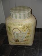 Franse decoratieve ton - bak - mand - trommel binnenin rotan, Ophalen of Verzenden