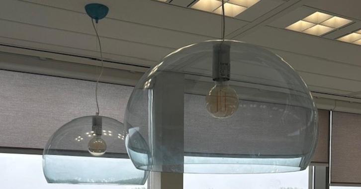 Kartell FL/Y Hanglamp -Wolkenblauw, Huis en Inrichting, Lampen | Hanglampen, Gebruikt, Minder dan 50 cm, Kunststof, Ophalen