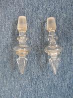 2 Antieke Glazen Stoppers voor karaffen, Antiek en Kunst, Antiek | Glas en Kristal, Ophalen of Verzenden