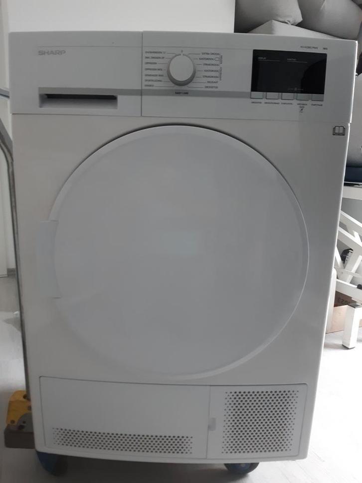 Sharp wasdroger 8 kg, Witgoed en Apparatuur, Wasdrogers, Gebruikt, Condens, Voorlader, 6 tot 8 kg, Minder dan 85 cm, Anti-kreukfase