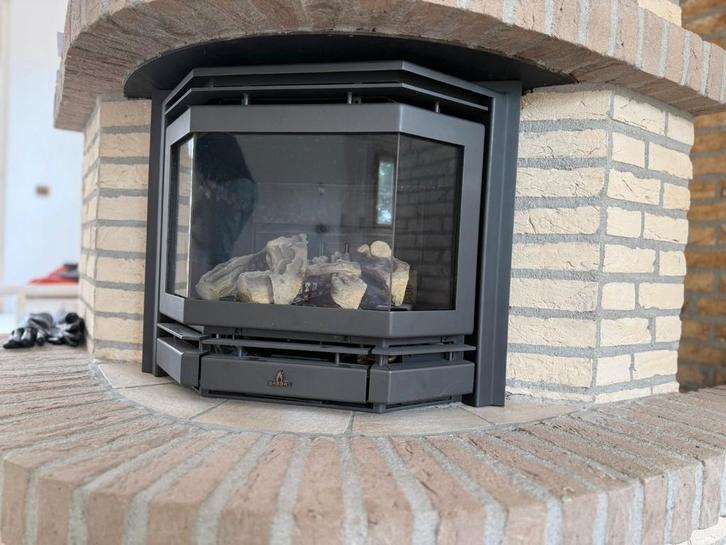 Barbas Unica 52 Gashaard - Sfeervolle Gaskachel, Huis en Inrichting, Kachels, Zo goed als nieuw, Inbouw, Gaskachel, Gas, Ophalen