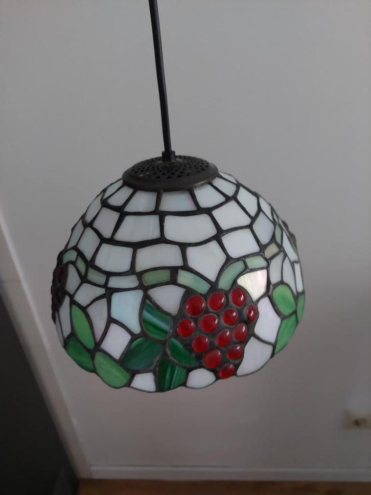 lamp, Huis en Inrichting, Lampen | Hanglampen, Gebruikt, Minder dan 50 cm, Glas, Ophalen