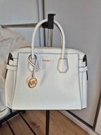 Michael Kors Mercer Medium Schoudertas – Wit Leer, Sieraden, Tassen en Uiterlijk, Tassen | Damestassen, Ophalen of Verzenden, Gebruikt