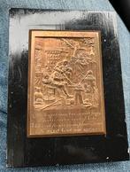 Kleine koperen plaquette 1898-1948 Tantmeester Tandarts, Antiek en Kunst, Antiek | Koper en Brons, Ophalen of Verzenden
