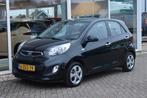 Kia Picanto 1.0i CVVT 5-DRS 2015 BusinessLine | Airco | Navi, Auto's, Voorwielaandrijving, Euro 5, Stof, Zwart