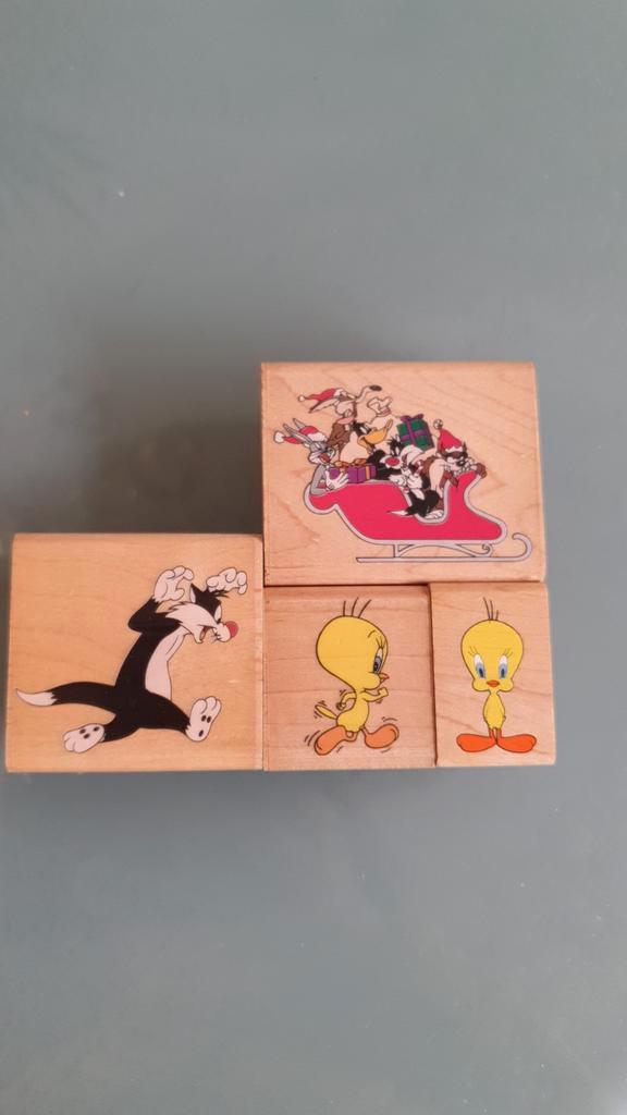 Sylvester & Tweety Stempels - Rubber Stampede, Hobby en Vrije tijd, Stempelen, Nieuw, Houten stempel, Ophalen of Verzenden