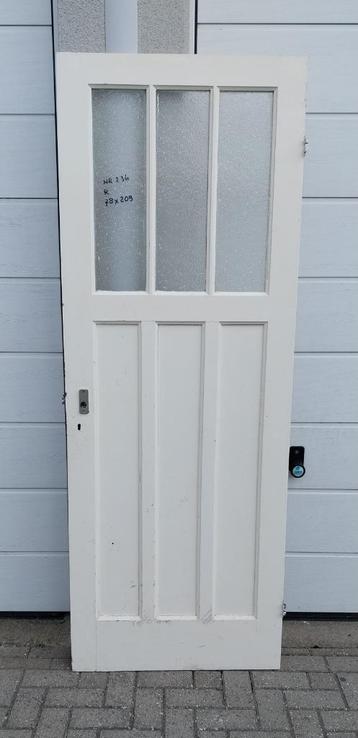 binnendeur, paneel en glas 78x209 cm beschikbaar voor biedingen