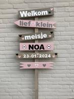 geboorte bord meisje, Kinderen en Baby's, Kraamcadeaus en Geboorteborden, Nieuw, Ophalen of Verzenden, Geboortebord