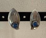 M119/(ALTON)Vintage Zilveren Chalcedoon oorclips Zweden, Gebruikt, Verzenden, X, Zilver