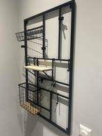 Zwart Stalen Wandrek 90x55 cm, Ophalen, Zo goed als nieuw