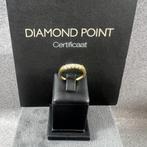 Gouden Ring | 14k* | rijring met 5x 0,30crt | 16,75 | IC35, Gebruikt, Ophalen of Verzenden, 17 tot 18, Dame