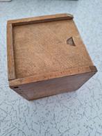 Antiek houten doosje met blokjes. Blokkendoosje., Antiek en Kunst, Ophalen of Verzenden