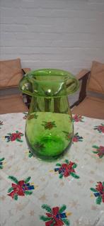 Handgemaakte vaas groen, Huis en Inrichting, Woonaccessoires | Vazen, Aardewerk of Porselein, Ophalen of Verzenden, Zo goed als nieuw