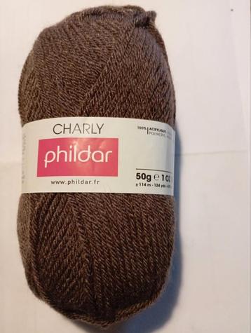 Breigaren Phildar Charly. 10 bol. Kleur Ourson(bruin) beschikbaar voor biedingen