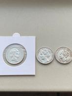 zilveren halve guldens, 1858 FDC- , 1898 P, 1930 ZF, Postzegels en Munten, Munten | Nederland, Setje, ½ gulden, Zilver, Ophalen of Verzenden