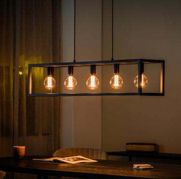 Hanglamp goossens industrieel zwart beschikbaar voor biedingen
