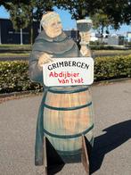 Oud Grimbergen Abdijbier reclamebord dubbelzijdig hout, Ophalen of Verzenden, Zo goed als nieuw, Reclamebord, Plaat of Schild