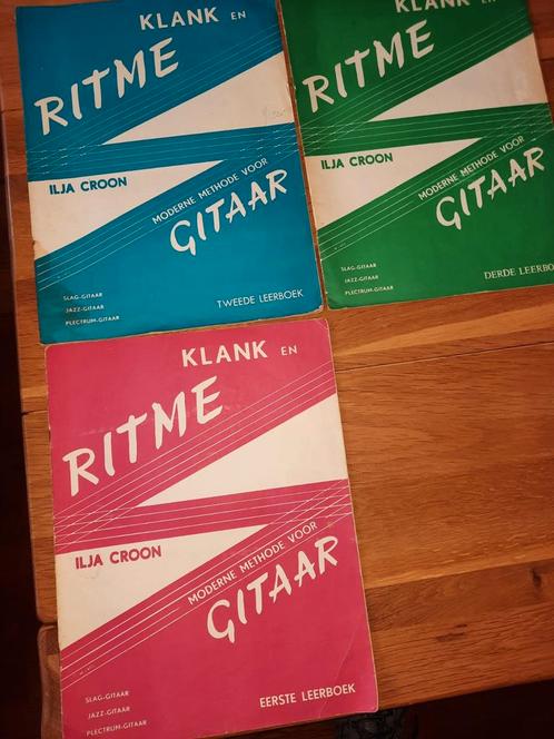 Ilja Croon Slag-,jazz- ,plectrum-gitaar Klank en ritme 1,2,3, Muziek en Instrumenten, Bladmuziek, Gebruikt, Les of Cursus, Jazz