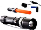LED Zaklamp Oplaadbaar - Militaire Flashlight, Ophalen of Verzenden, Nieuw, Batterij
