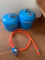 Campinggaz Gasflessen 1.8 en 2.75 kg en koppelstuk, Caravans en Kamperen, Kampeeraccessoires, Ophalen, Zo goed als nieuw