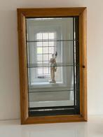 Vitrinekastje met achterwand spiegel en glasplaatjes, Ophalen, 50 tot 100 cm, Zo goed als nieuw, Minder dan 25 cm