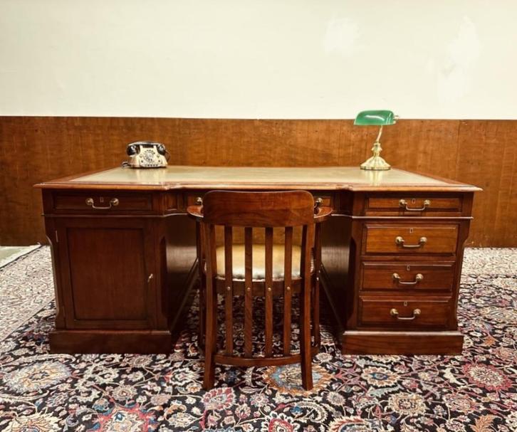 Origineel Globe Wernicke Bureau Partnerdesk, Antiek en Kunst, Antiek | Kantoor en Zakelijk, Ophalen