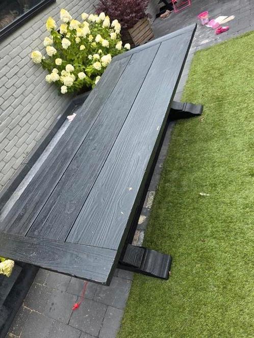 Zwarte kloostertafel, Huis en Inrichting, Tafels | Eettafels, Rechthoekig, Ophalen