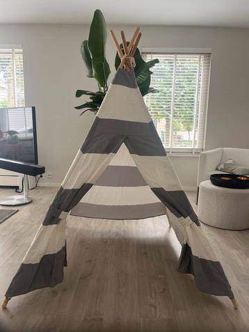 Leuke Kindertipi Tent - Grijs/Wit beschikbaar voor biedingen